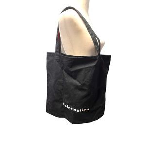 Reformation Black & White Canvas Tote Bag - New